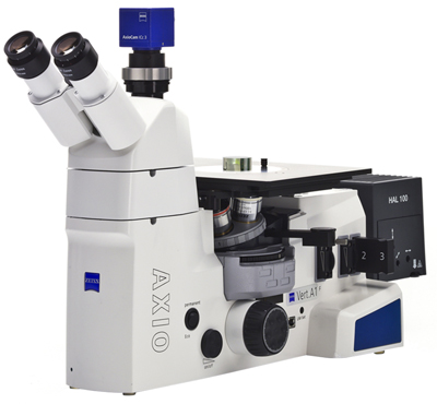 Microscope Axio Vert.A1 inversé pour les matériaux