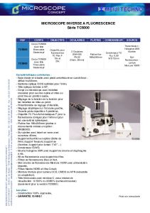 Brochure MEIJI Srie TC5000 FL