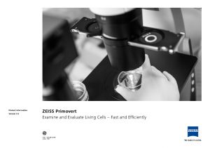 Microscope ZEISS Primovert - Microscope Concept