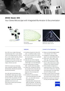 Loupe binoculaire ZEISS Stemi 305 CAM