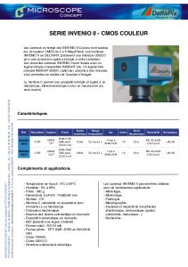 DeltaPix Srie INVENIO II CMOS Couleur