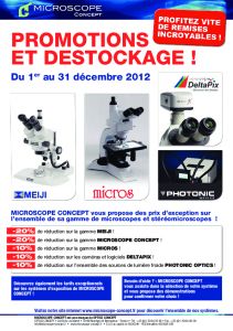 Tarifs-Promotions et dstockage MICROSCOPE CONCEPT