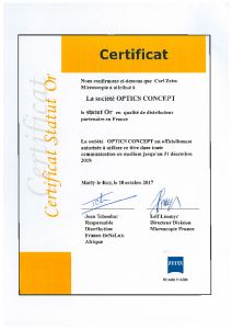 Certificat distributeur OR