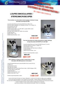 Systmes de dmonstration : loupes binoculaires
