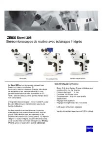 Loupe binoculaire Stemi 305 Zeiss - Optics Concept