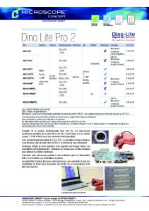 Dino Lite Pro 2 - Tarifs et caractristiques
