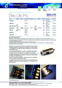 Dino Lite Pro - Tarifs et caractristiques