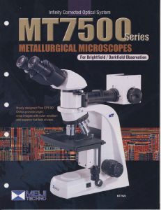 Microscope MEIJI Srie MT7500 - Optics Concept