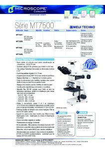 Fiche technique MEIJI MT7500