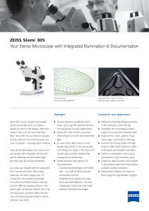 ZEISS Stemi 305 - Microscope Concept