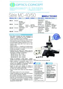 MEIJI MC-40/MC-50 - Optics Concept