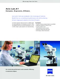 ZEISS AXIO LAB A1 MAT - OPTICS CONCEPT