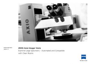 ZEISS AXIO IMAGER VARIO - OPTICS CONCEPT