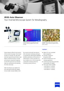 ZEISS Axio Observer pour la mtallographie