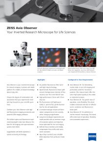 ZEISS Axio Observer pour les sciences de la vie