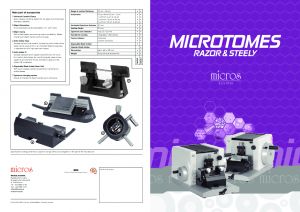 Caractristiques des microtomes MICROS