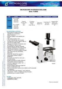 MEIJI Srie TC5000 - Microscope invers Biologie