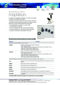 Adaptateur APN pour camras de microscopes