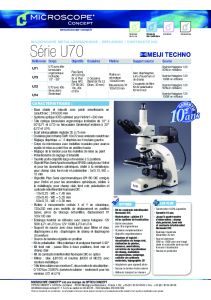 Microscopes MEIJI U70 - Caméra et appareil photo associés