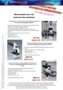 Microscopes pour sciences des matriaux - Promotions