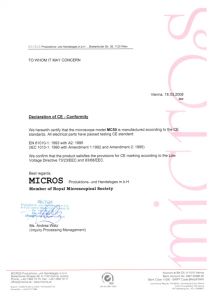 Certificat CE MC50
