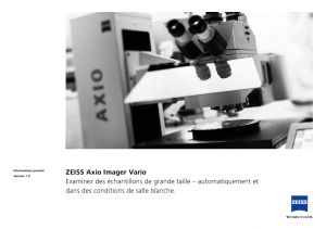 Microscope ZEISS Imager Vario - Microscopes ZEISS